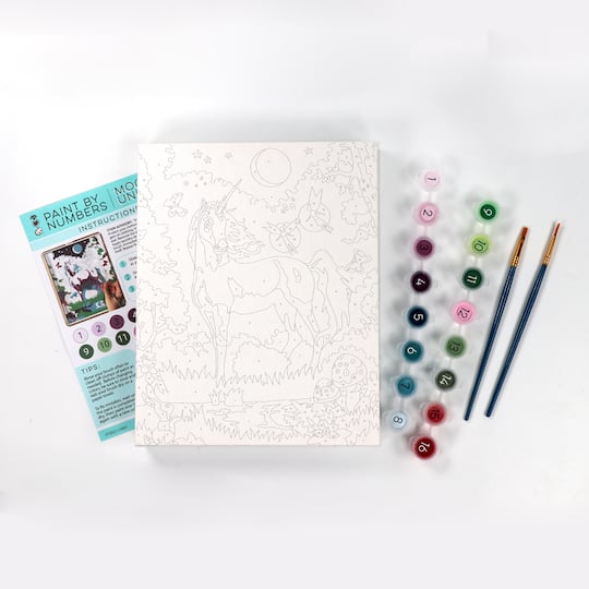 Paint by Numbers Moonlit Unicorn Craft Kit